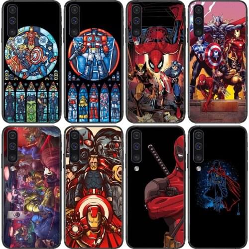 Captain Spiderman USA Phone cover hull For SamSung Galaxy S8 S9 S10E S20 S21 S5 S30 Plus S20 fe 5G Lite Ultra black soft case