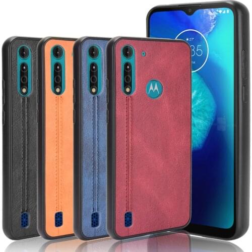For Motorola Moto G8 Power Lite Case Suture Soft Edge PU Leather Hard Phone Cover For Motorola Moto G8 Power Lite Case