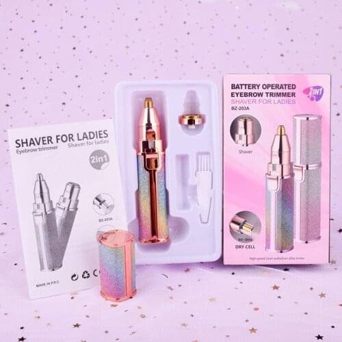 Electric Eyebrow Trimmer Epilator Painless With Light USB Eye Brow Women Body Face Lip Shaver Razors Mini Bikini Hair Remover