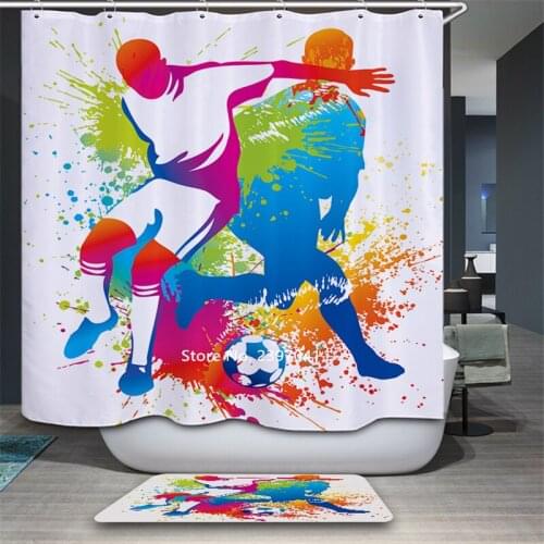 European and American Wind Creative Shower Curtain Toilet Bathroom Partition Curtain Waterproof and Mildew Proof Home Decoration