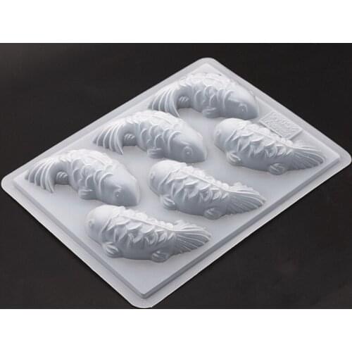 Baking tool six fish goldfish PP jelly mold Chocolate Mold pudding mold niangao mould, 100pcs/lot