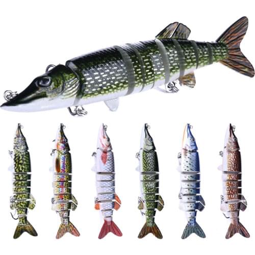Artificial Pike Lure Bait Multi Jointed Bait 12.5cm 20g Lifelike Crankbaits Fishing Wobblers Swimbait Sea Fishing Lure