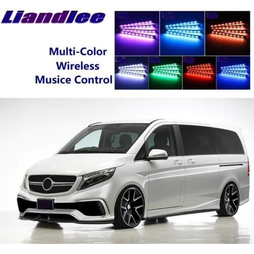LiandLee Car Glow Interior Floor Decorative Seats Accent Ambient Neon light For Mercedes Benz V Vito Viano Sprinter MB W447