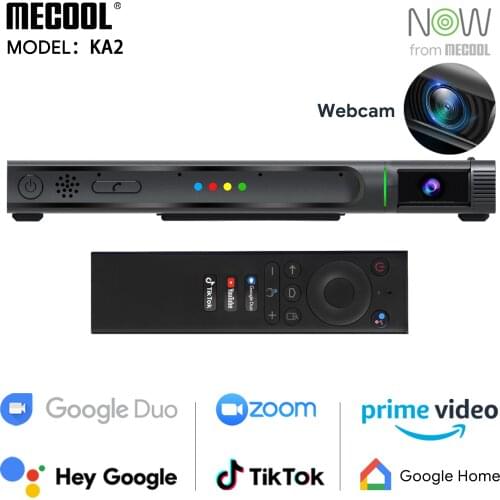 Mecool Amlogic S905X4 KA2 Android 10 TV With 1080P HD Camera Box tvbox Smart Media Player tvbox for Video Calling Speaker NOW