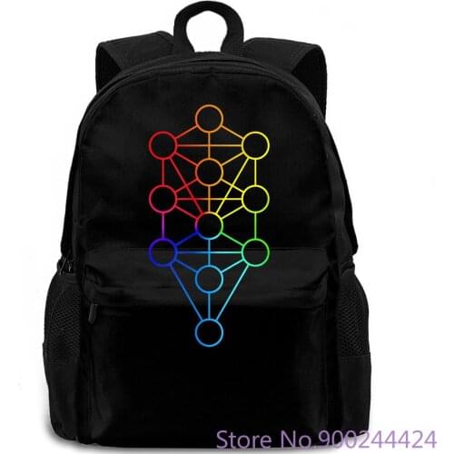 Sacred Geometry Tree of Life Zen Yogaer Printed MenS O-Neck Summer Stree Twear backpack
