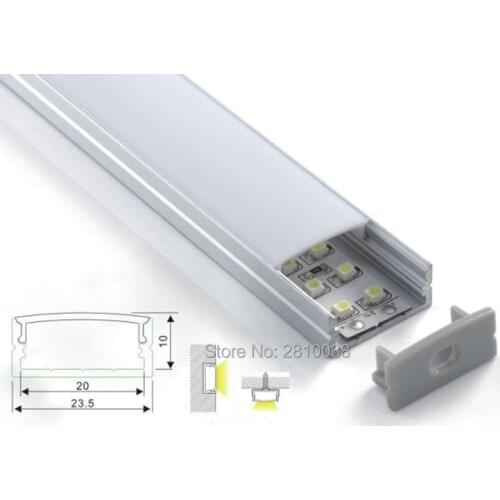 200 X 1M Sets/Lot Surface mounted led aluminum profile and Wide U type alu led channel for Wall or ceiling lighting
