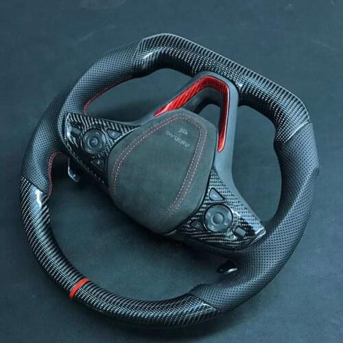 Cuatomized Real Carbon Fiber Sports Steering Wheel Alcantara Leather Replacement For Buick Regal GS Envision 2017-2020