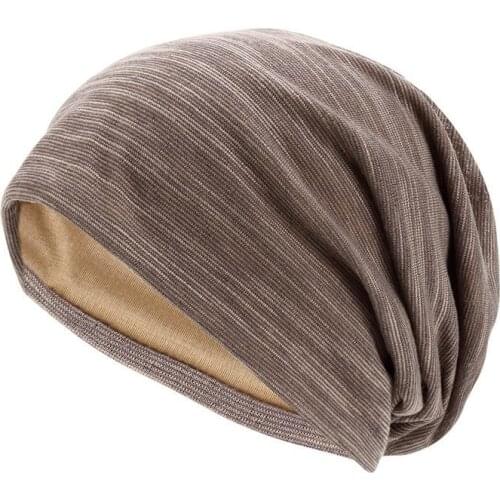 2021 Cotton Autumn winter Skullies cap beanie hat solid color turban Hat scarf dual use for Men and Women 38