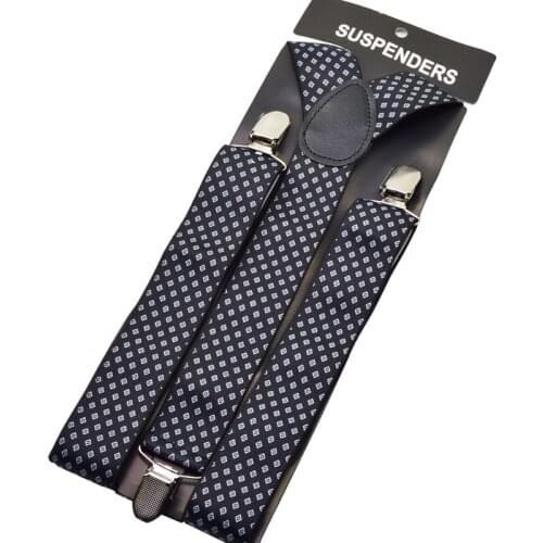 120cm Mens Suspender 3.5cm women Big plussize Suspenders black white 3 Clip-on Y-Back Braces Elastic Suspender