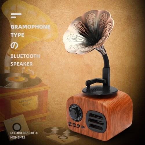 Hot Retro Style Mini Bluetooth Speaker Portable Wireless Loudspeaker Sound System TF FM Radio Music Subwoofer Outdoor Speaker