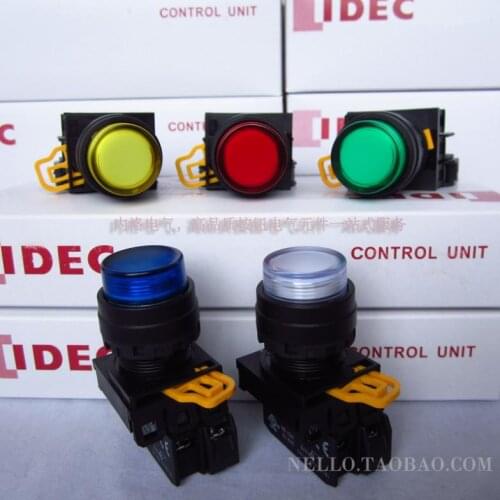 [ SA ]Japan and spring IDEC illuminated pushbutton 22mm self-locking YW1L-A2E10Q4 * DC24V LED 1NO--10PCS/LOT