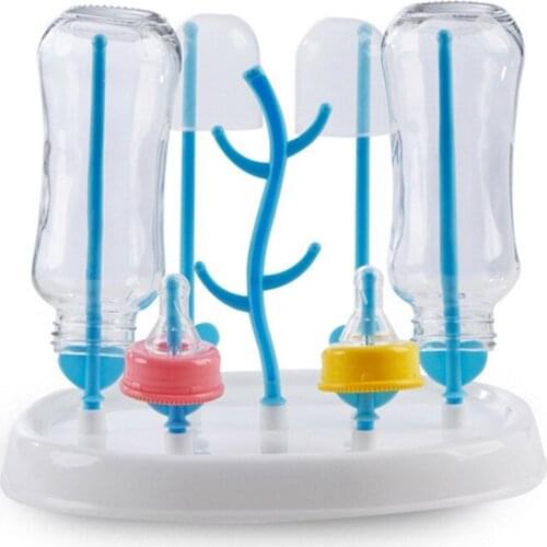 Baby Bottle Drying Rack Brush Baby Bottle Brush Tree Straight Stlye Cleaning Dryer Drainer Kitchen Feeding Holder Tools