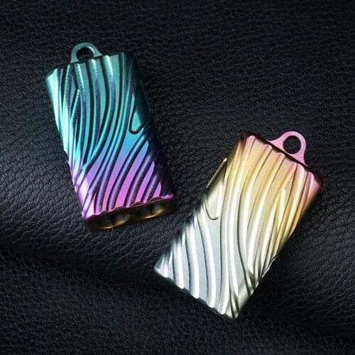 Outdoor EDC Aluminum Alloy Whistle High Quality Colorful Whistle Hanging Buckle