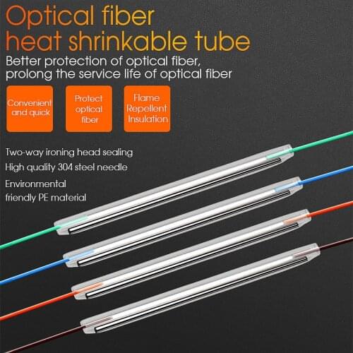 Fiber Optic Fusion Protection Splice Sleeves 45MM 60MM Heat Shrink Tube Optical Hot Melt Tube High Shrink Ratio Cable Protective