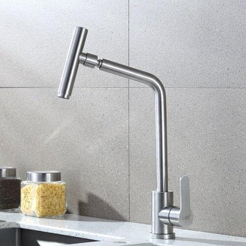 High Quality Stainless Steel Pull-out Kitchen Sink Faucet Black Single Handle Cold and Hot Water Mixer Faucets New 2020