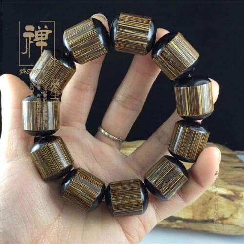Zhengda boutique homemade old gold Zongzhu bamboo Rosary BRACELETS WHOLESALE upscale 1.8 men domineering