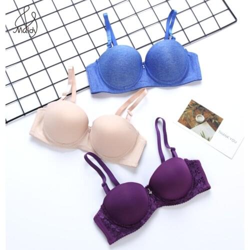 Maidy 3Pcs/Pack Sexy Half Cup Bra Push Up Women Underwear Underwire Padded bras For Ladies Dinner Dress Wedding Dress