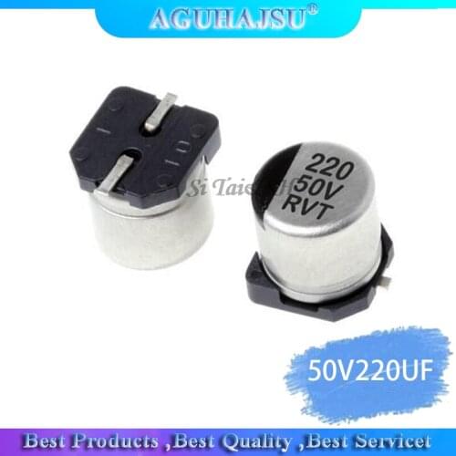 10PCS Electrolytic capacitor 50V220UF 10*10.5mm SMD aluminum electrolytic capacitor 220uf 50v