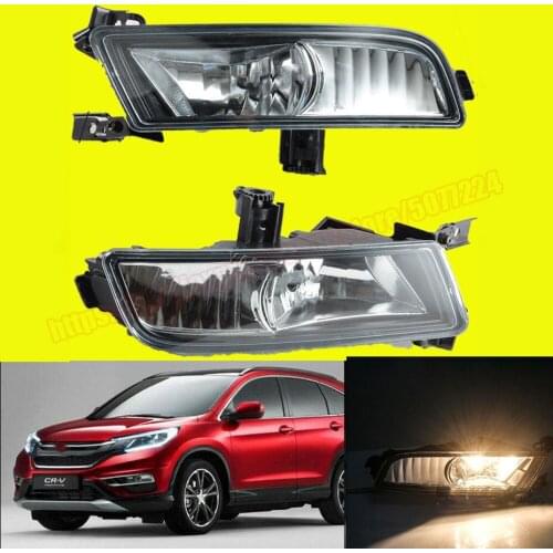 2PCS 1 PAIR Front Fog Lights Bumper Lamps For HONDA CR-V CRV 2015-2016 w/Bulbs Assembly