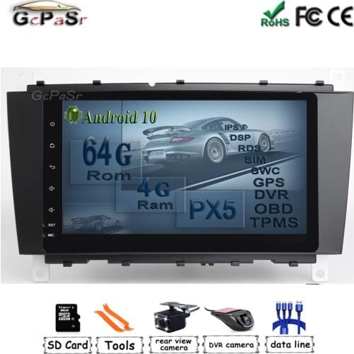 Car Stereo Radio For For Mercedes Benz W203 W209 W219 A Class A160 C-Class C180 C200 CLK200 C230 In Stock Android 10 GPS No DVD