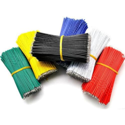 Free shipping 100PCS Breadboard Jumper Cable Wires Tinned length 10CM electronic wire double tinned Line Aberdeen