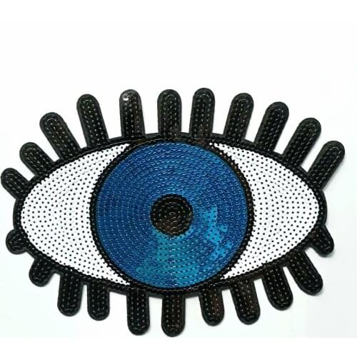 Large embroidery big eyes patch animal cartoon patches for bag badges appliques clothing EQ-3116