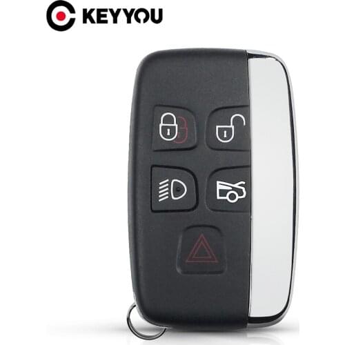KEYYOU 10X For Jaguar XE XFL XJ XJL XF C-X16 V12 Guitar F X Typ 5 Buttons New Key Case Smart Remote Car Key Keyless Shell Fob