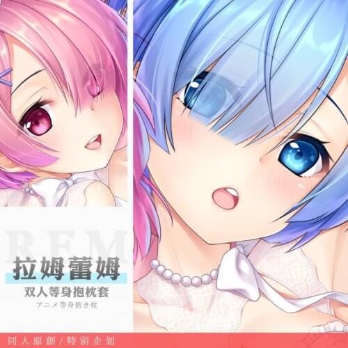 Anime Dakimakura Re:Life in a Different World Rem Ram Hug Body Pillow Case 160*50/35*55cm Sexy Cosplay Couple Cushion Cover Core