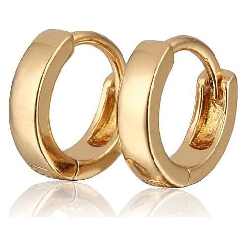 Baby Earings Gold Hoop Earrings Kids Baby Jewelry Baptism Infant Bijoux Bebe Aretes Orecchini Bambino Oorbellen Kolczyki E1582