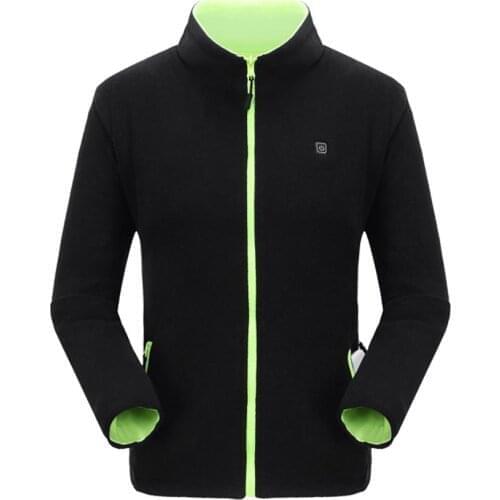 Both Sides Wear Men USB Smart Heated Jacket Washable Back Heating Clothes Vest Skiing Camping Fishing Winter Warm Coat