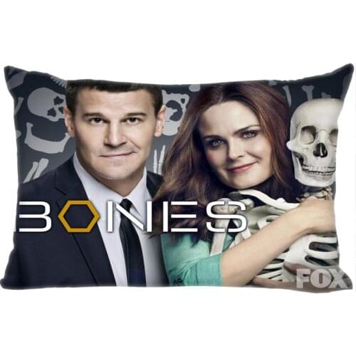 Hot Sale Bones Rectangle Pillowcase Custom Home textile Zipper Pillowcase Pillow Cover Size 45*35cm (one side) Print