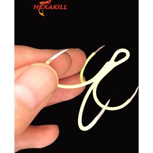 Hexakill 1pcs/lot 16#18# high quality luminous four anchor hook High Carbon Steel Non-barb squid hook Fishing accessories tackle