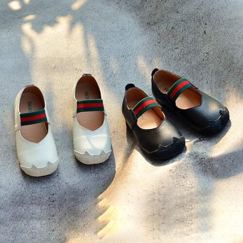 Dolakids Girl Leather Single Shoes Baby Princess Shoes Korean Version Casual Soft Soles Leather Shoes Kick Baby 2021 Square Shoe