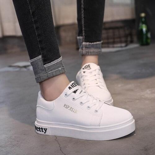 Womens Vulcanize Shoes Sneakers Women Platform Sneakers PU Leather Shoes Ladies Casual Thick Sole Flats Zapatillas Mujer NVX174