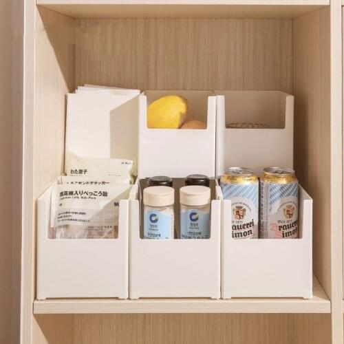 Kitchen Storage Box Stackable Desktop Organizer Box Drawer Separation Multifunctional Storage Box Organizer Office Storage