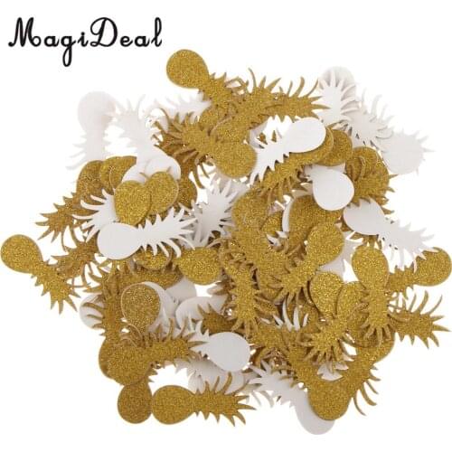 MagiDeal Glitter Pineapple Table Confetti Sprinkles Scatters Tropical Luau Beach Party Decorations Photo Prop