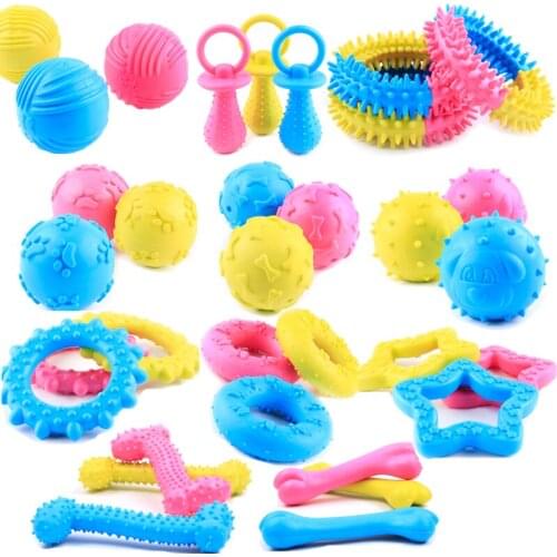 Cute Dog Toy Chew Rubber Toys for Small Dog Bite Resistant Non-toxic Pet Puppy Toys Interactive Training Pet Toys