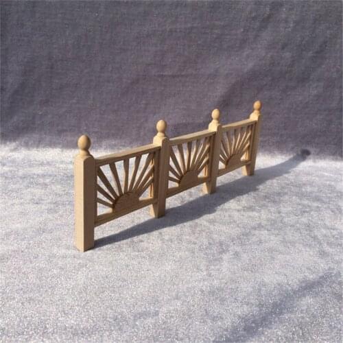 1pcs 1/12 Scale Dollhouse Miniature Handrail Wooden Play House Furniture Outer Garden Decor Accessories