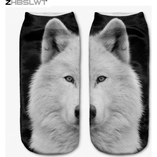 ZHBSLWT Fashion 3D Print Harajuku Style Socks For Women Sock Casual Angry leopard Polyester Sock Spring and Autumn Hot Sale-010