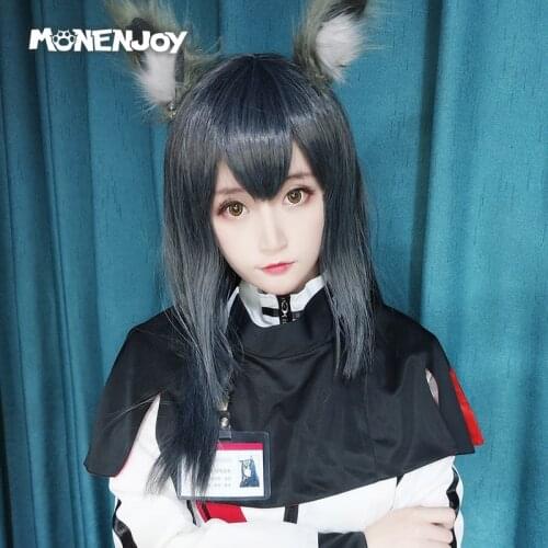 Monenjoy Arknights Texas Cosplay Wig Te German Dog Grey Cos Hair