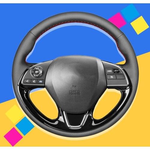 Auto Braid On The Steering Wheel Cover for Mitsubishi ASX Outlander Mirage 2016-2019 Eclipse (Cross) Hand Sewing Car Braiding
