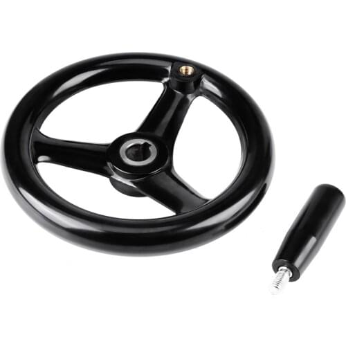 Plastic Lathe Handwheel Round 3 Spoke Hand Wheel Machine Tools for Lathe Milling Machine 18x200mm 12x100mm 12x125mm discount