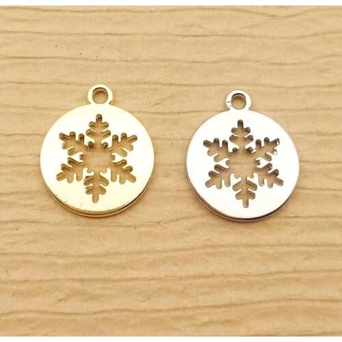 10pcs 14x17mm snowflake charm for jewelry making and crafting fashion earring pendant bracelet necklace charm