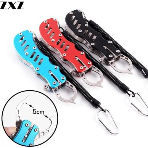 Portable Aluminum Alloy Fishing Grip For Fish Lip Gripper Grabber Grips Fishing Tackle Tool Multifunction Pliers Equipment T4