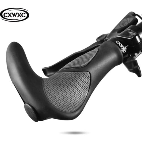 MTB Grips Bicycle Rubber Bike Handlebar GripBar End Cap Cycling Mountain Bike Grips Ergonomic Bicycle Handle Grips Plug Lock On