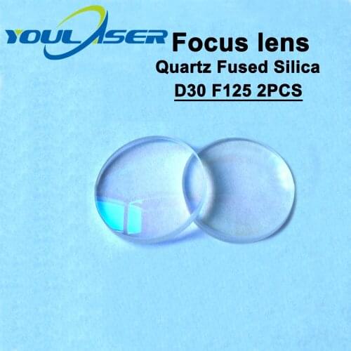 Spherical Collimating YAG Focus Lens D30 F125 2Pcs Precitec OEM Quartz Fused Silica for Fiber Laser Machine