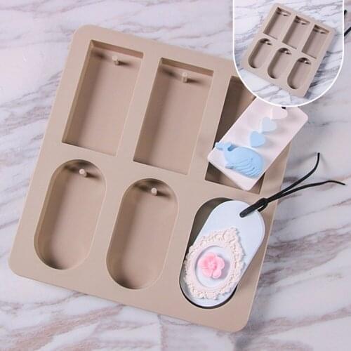 DIY Silicone Clay Aromatherapy Tablets Molds Hanging Ornaments Wax Molds Flower Soap Mold Craft Accessories Soap Mold