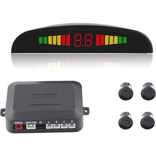 4 Parking Sensors LED Display Vehicle Car Auto Backup Reverse Radar System Alarm Car Parking Alarm System