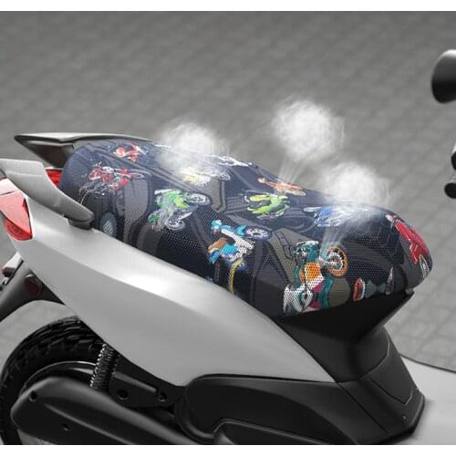 Motorcycle Seat Cushion Air Cooling 3D Mesh Motorcycle Seat Cover, Waterproof Breathable Motorcycle Seat Honeycomb Cover