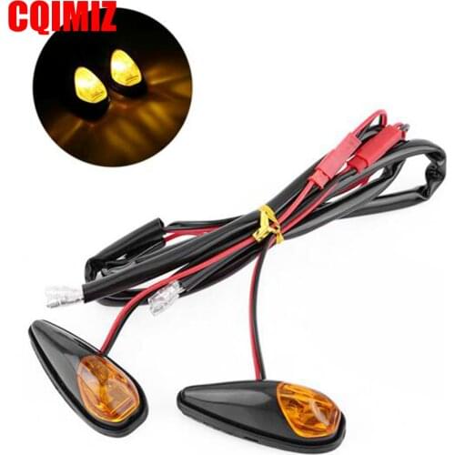 2 PCS Universal 12V Motorcycle Side Mirror Turn Signal Lights Indicator Blinker Flash Motor Bike Lamp Light For Honda Yamaha KTM